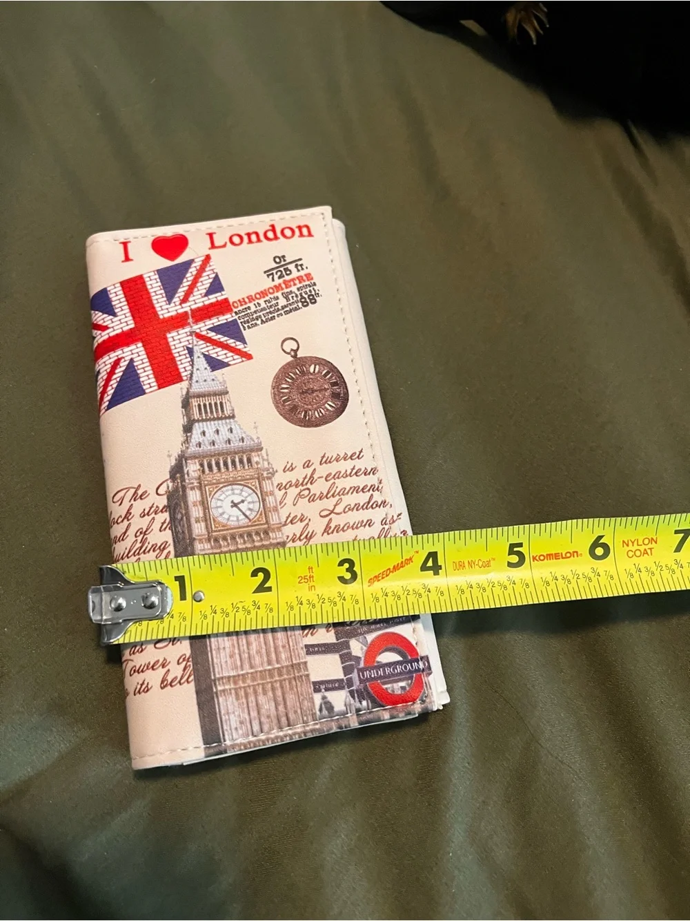 I Love London Printe Wallet - White with Red & Blue